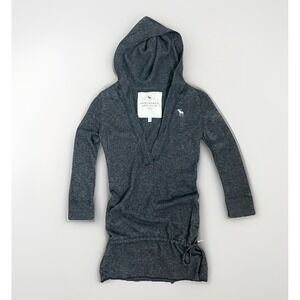 Vtg Y2K Abercrombie & Fitch Knit Hoodie Sweater XS Top Wool Cashmere‎ 3/4 Sleeve